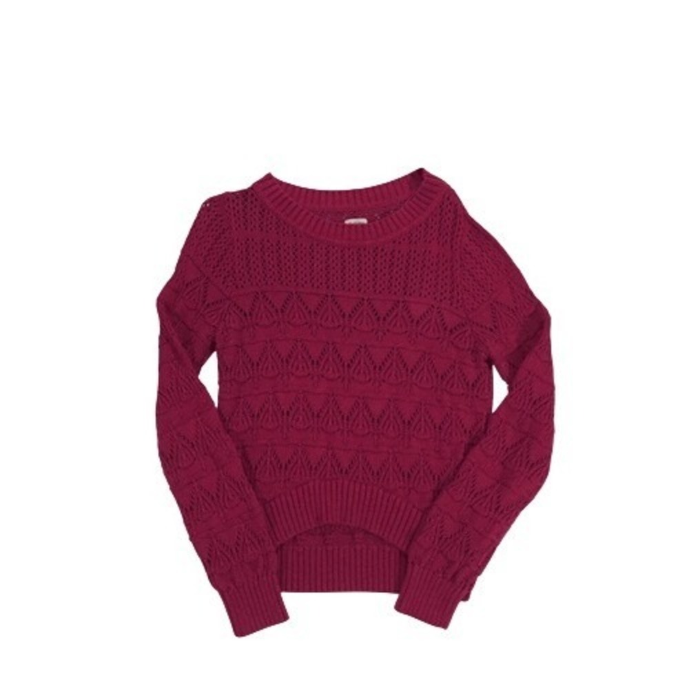 Cremieux Maroon Pink Chunky Knit Sweater Size Medium